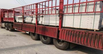 菏泽 白麻荔枝面外墙干挂，工厂装车日常