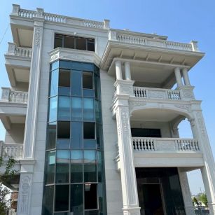 菏泽 白麻花岗岩别墅外墙干挂效果展示