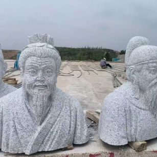 菏泽 白麻花岗岩石材人物立体雕刻