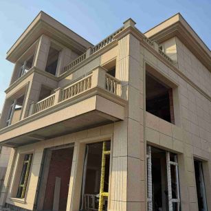 菏泽 黄金麻花岗岩石材荔枝面外墙干挂效果展示