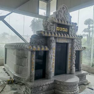 菏泽 芝麻白墓碑效果展示图