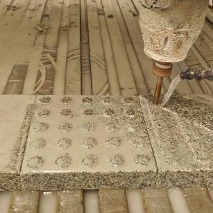 菏泽 芝麻白花岗岩石材盲人石、盲道石、盲点石