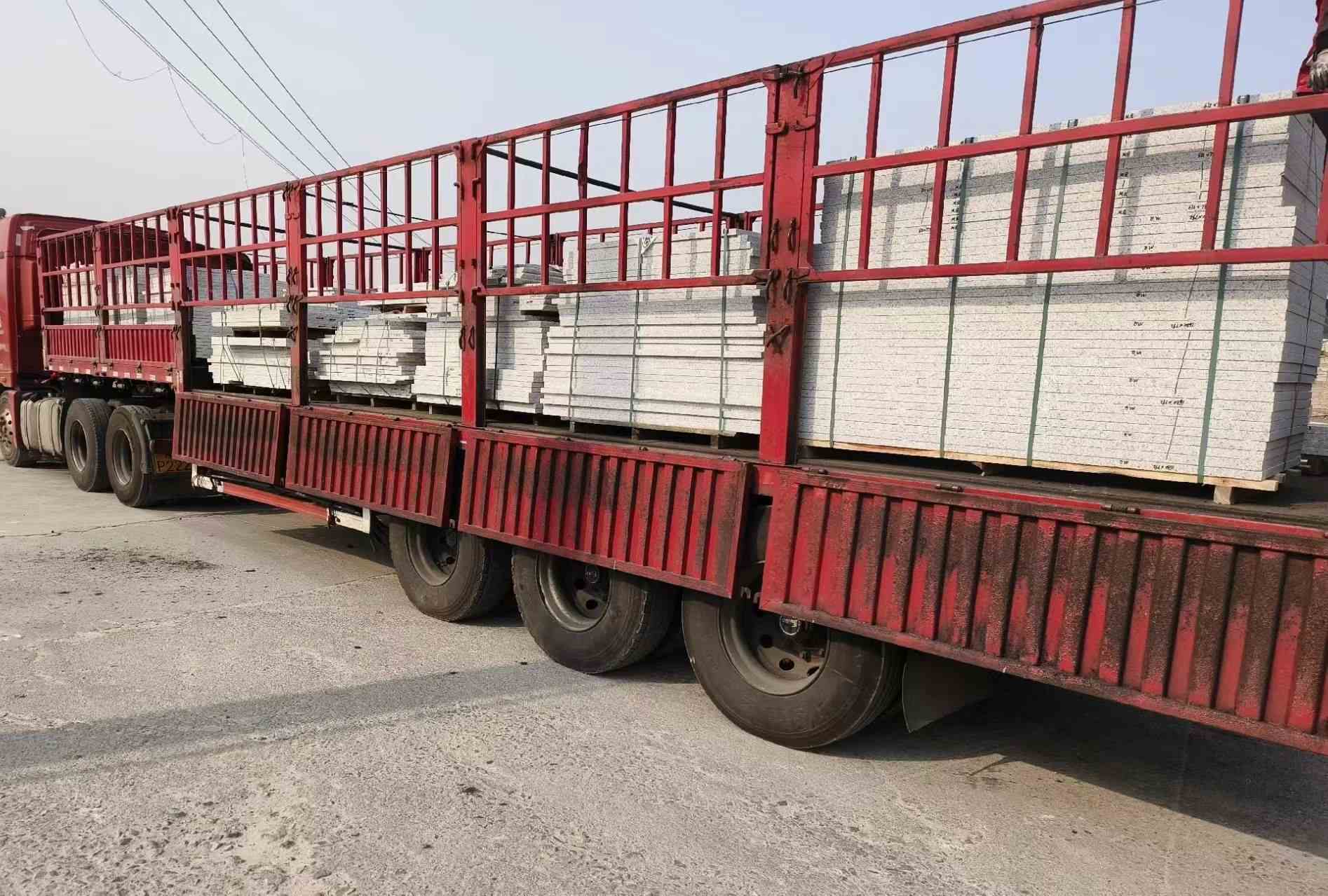 菏泽 白麻荔枝面外墙干挂，工厂装车日常