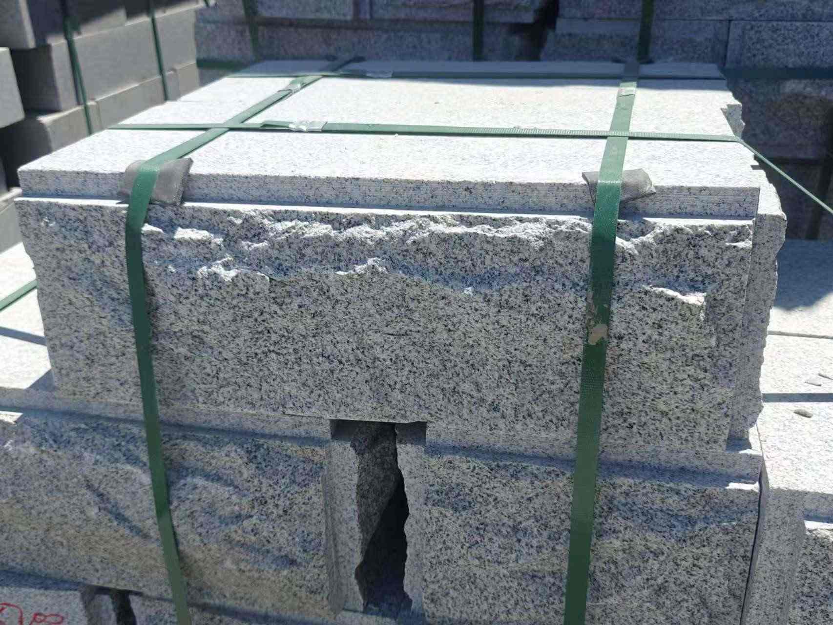 菏泽 芝麻白花岗岩自然面成品