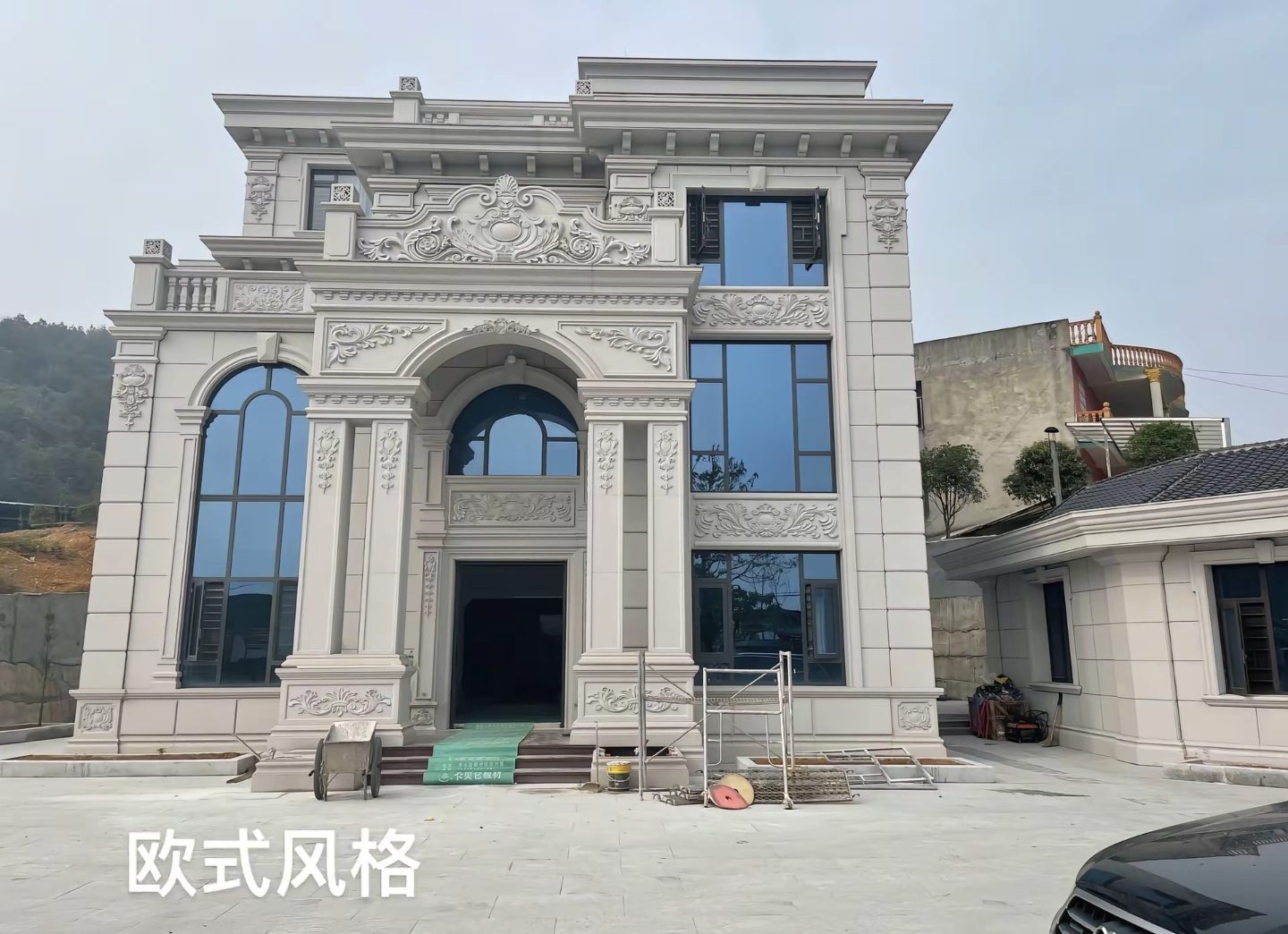 菏泽 白麻花岗岩别墅外墙干挂