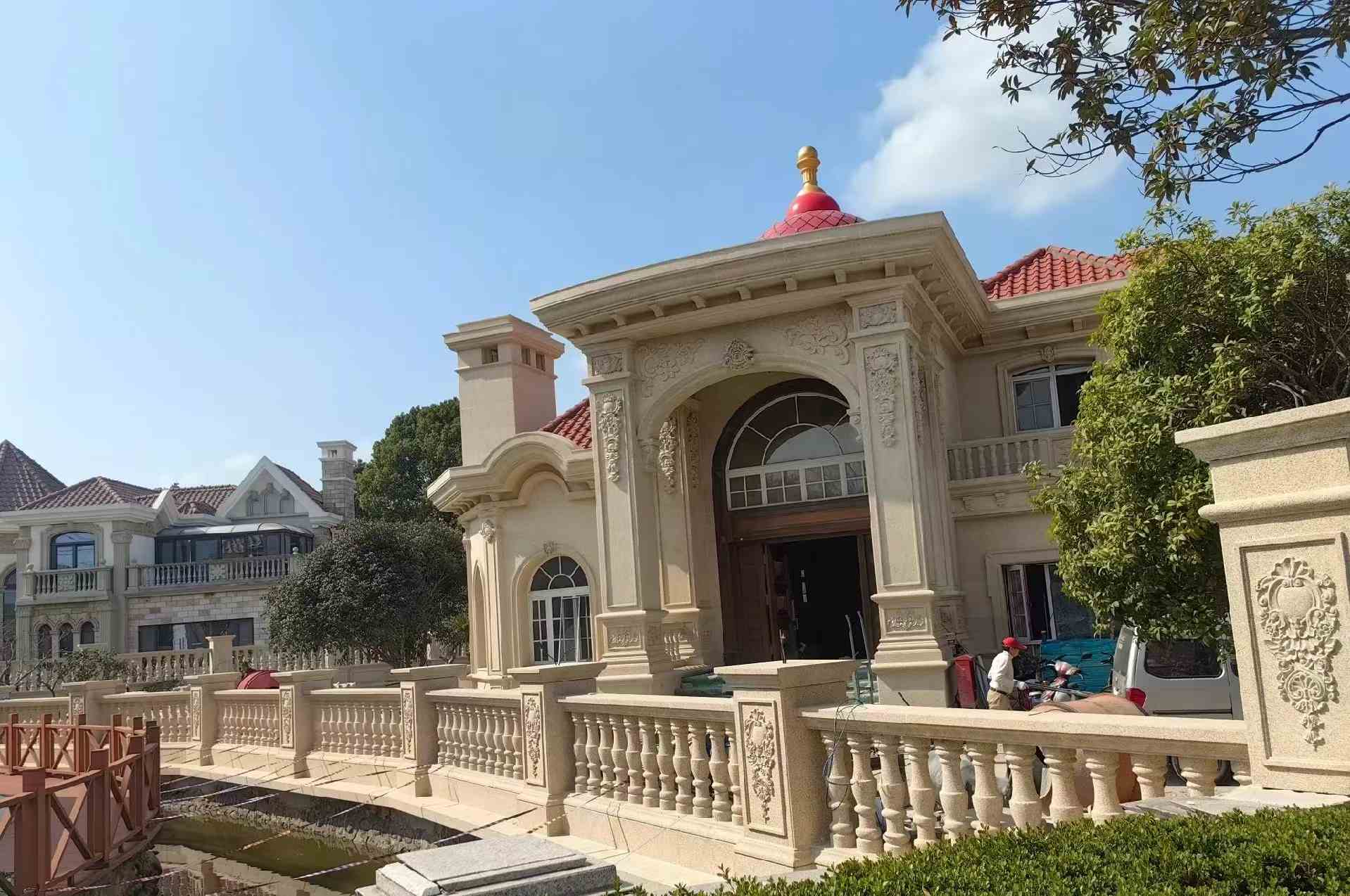 菏泽 黄金麻花岗岩欧式别墅