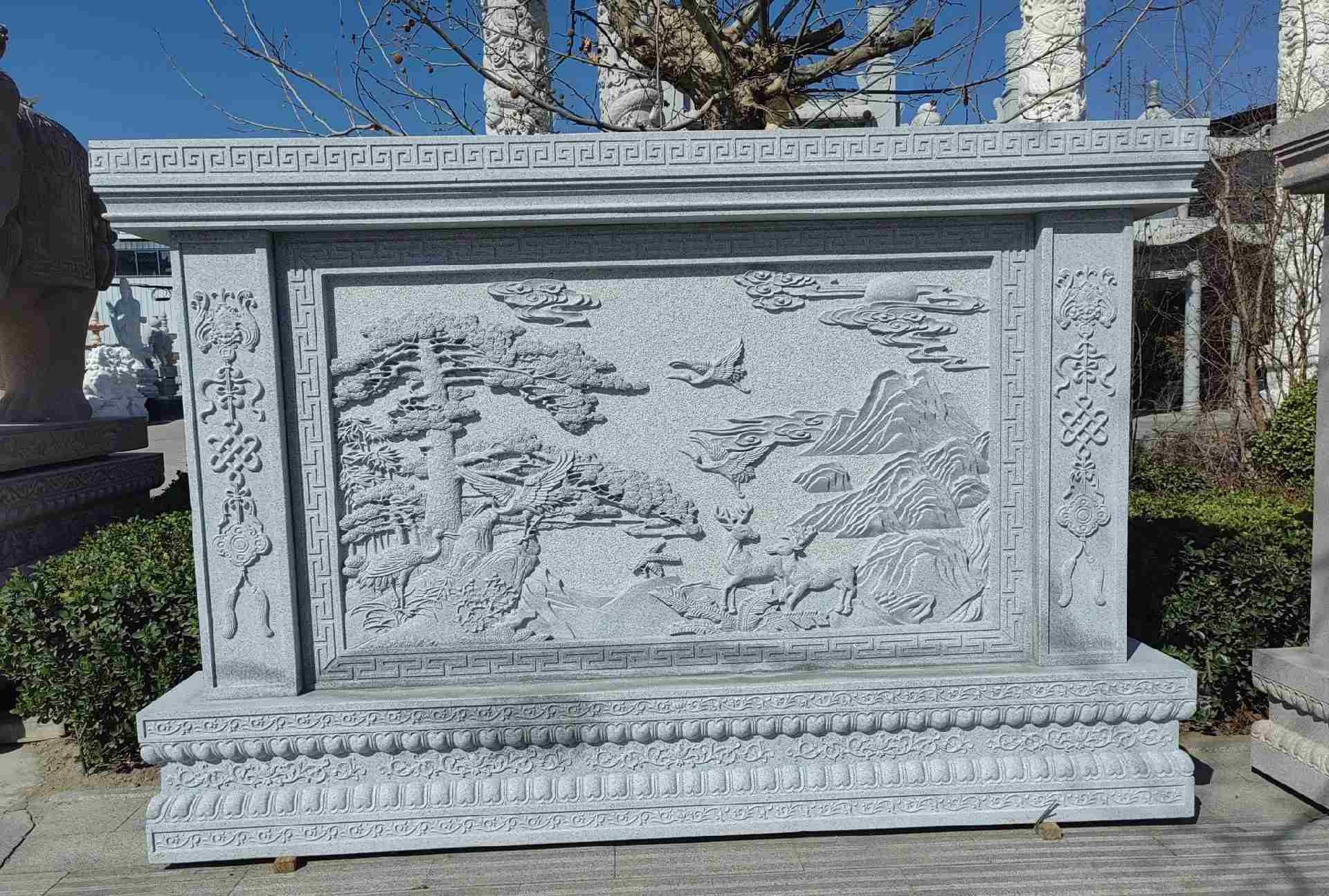 菏泽 芝麻白大型照壁，屏风，影壁