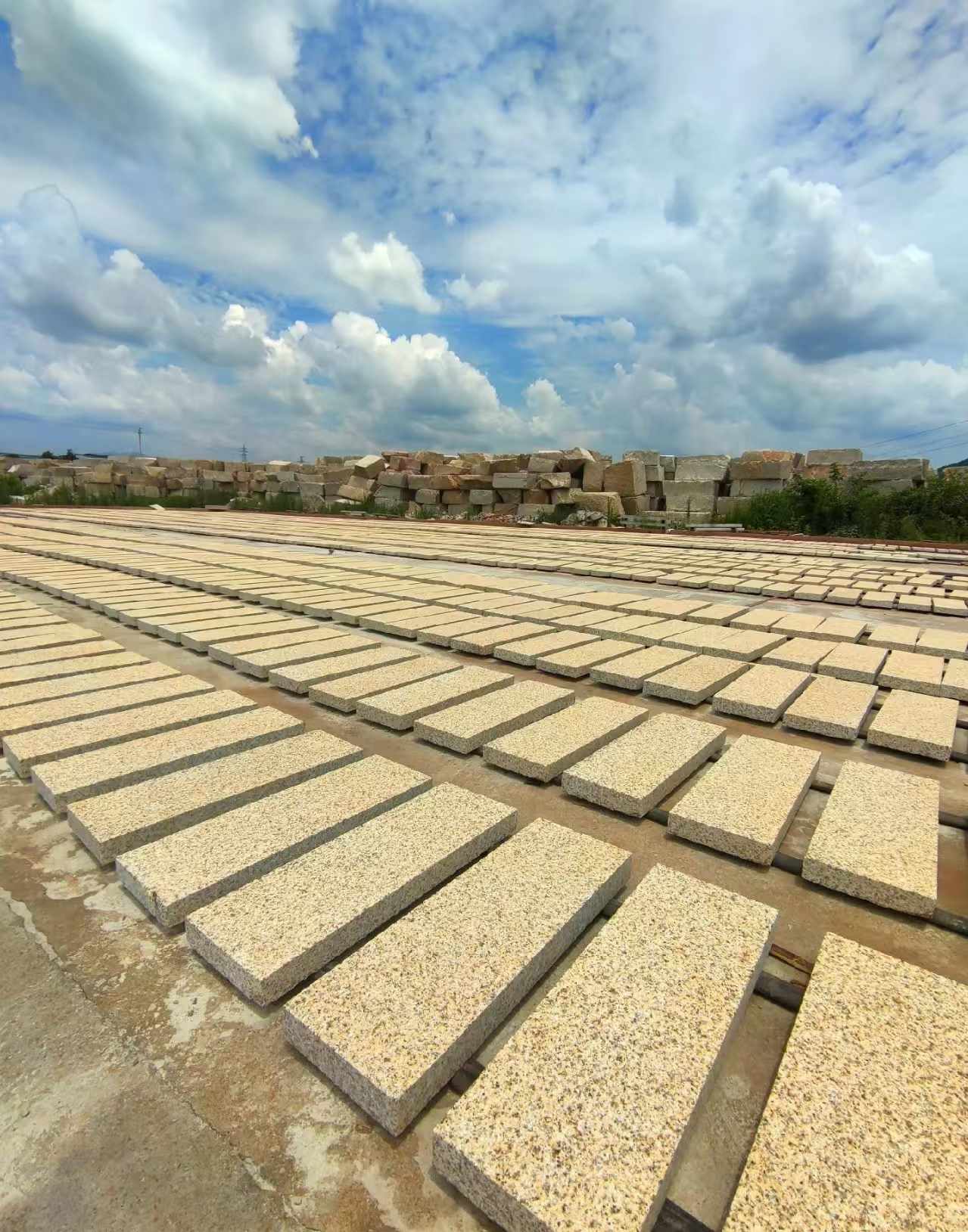 菏泽 黄金麻荔枝面花岗岩石材地铺石防护中