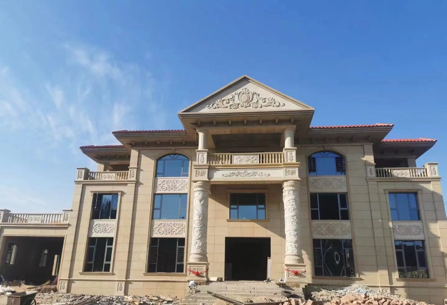 菏泽 黄金麻花岗岩别墅外墙干挂