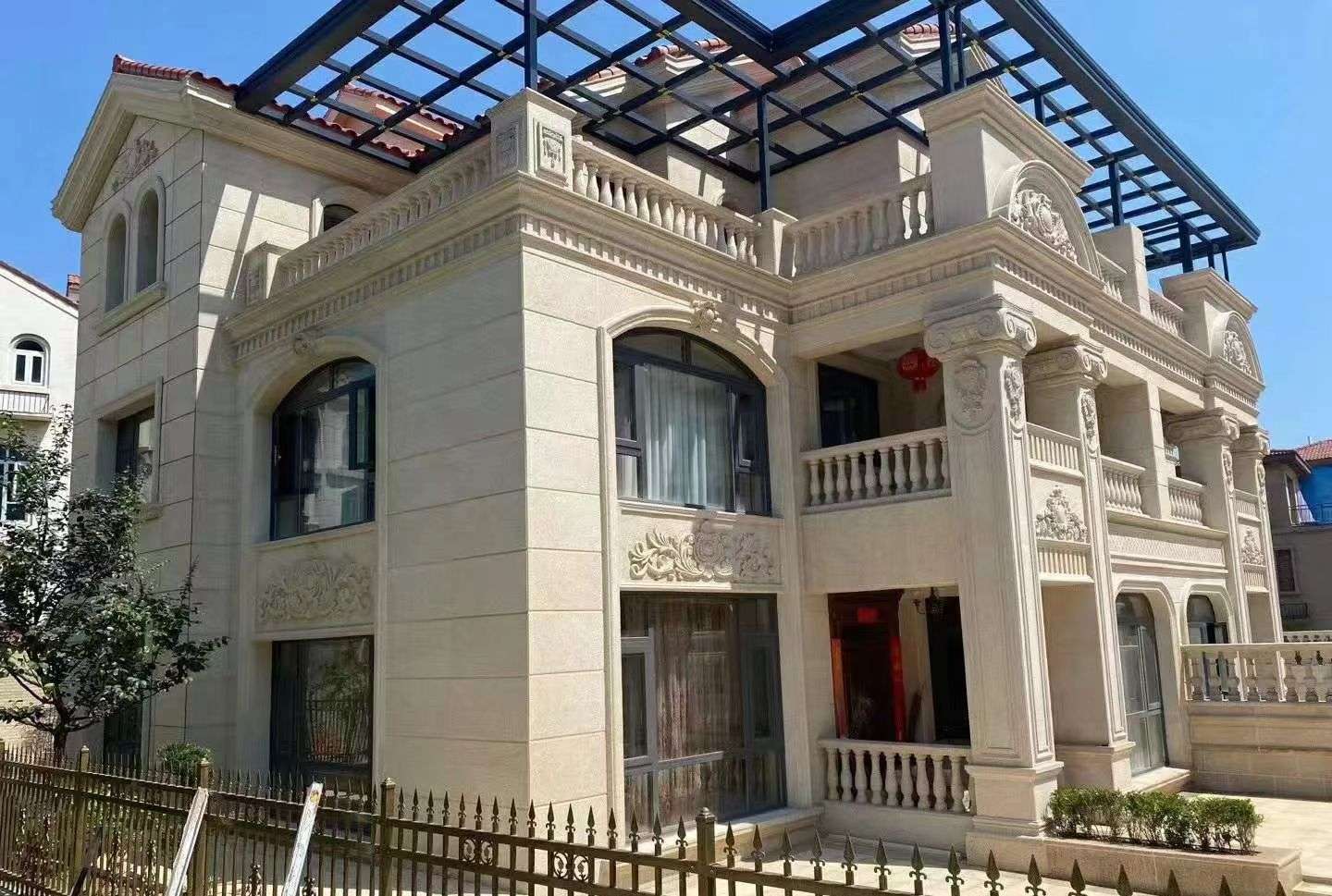 菏泽 黄金麻花岗岩荔枝面别墅外墙干挂