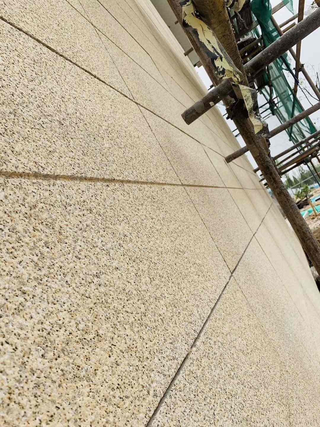 菏泽 黄金麻花岗岩荔枝面外墙干挂石材效果示例