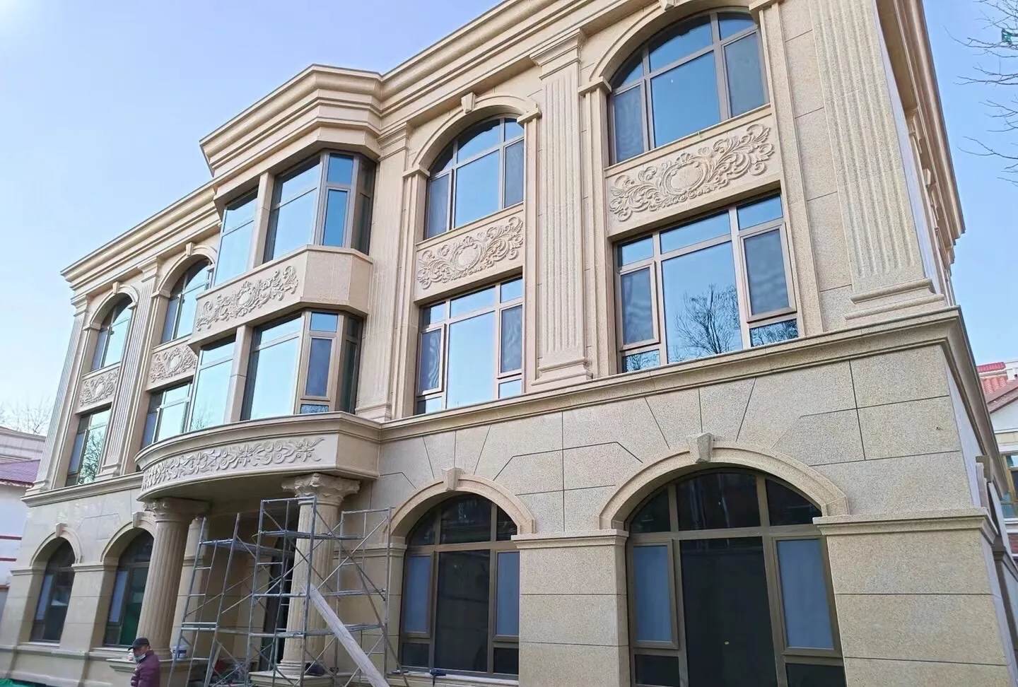 菏泽 黄金麻花岗岩别墅外墙干挂